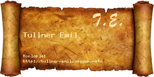 Tullner Emil névjegykártya